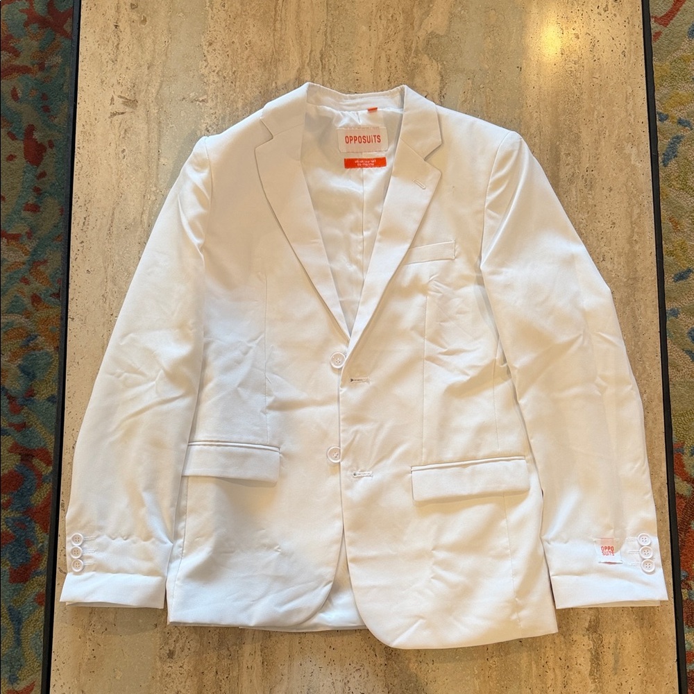 Opposuits‎ White Blazer Suit jacket coat boys XL 16 worn once